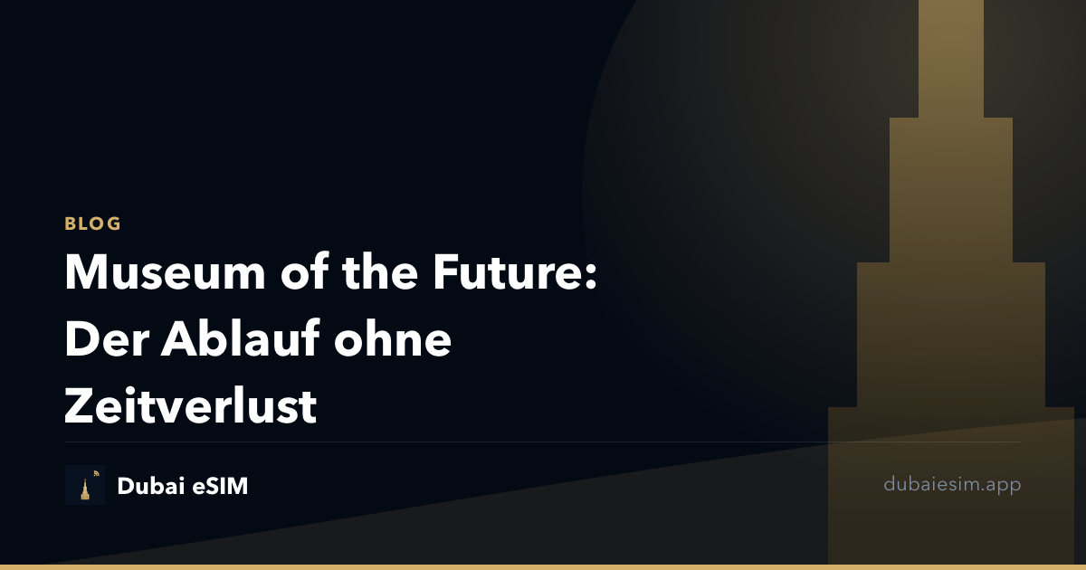 Museum of the Future: Der Ablauf ohne Zeitverlust