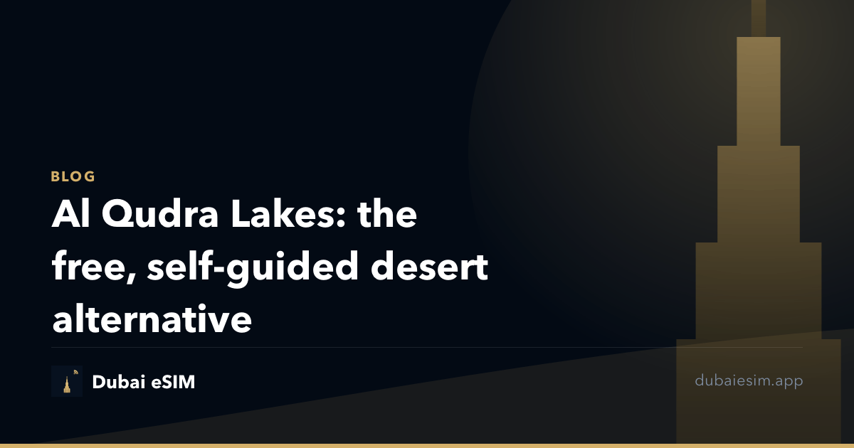 Al Qudra Lakes: the free, self-guided desert alternative