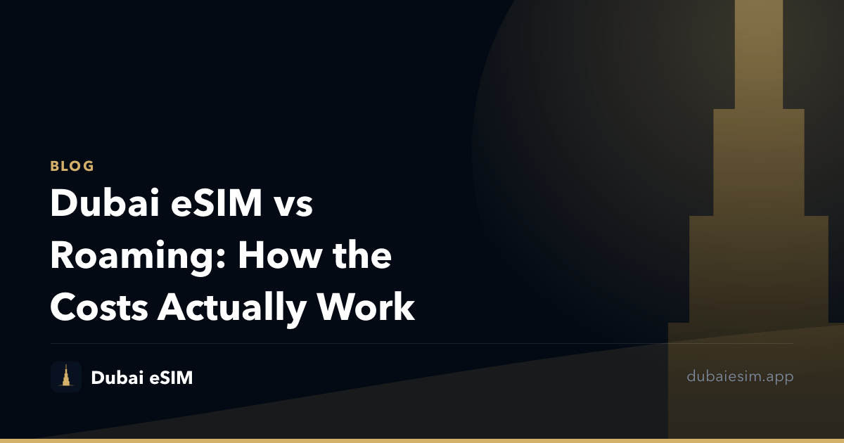 Dubai eSIM vs Roaming: How the Costs Actually Work