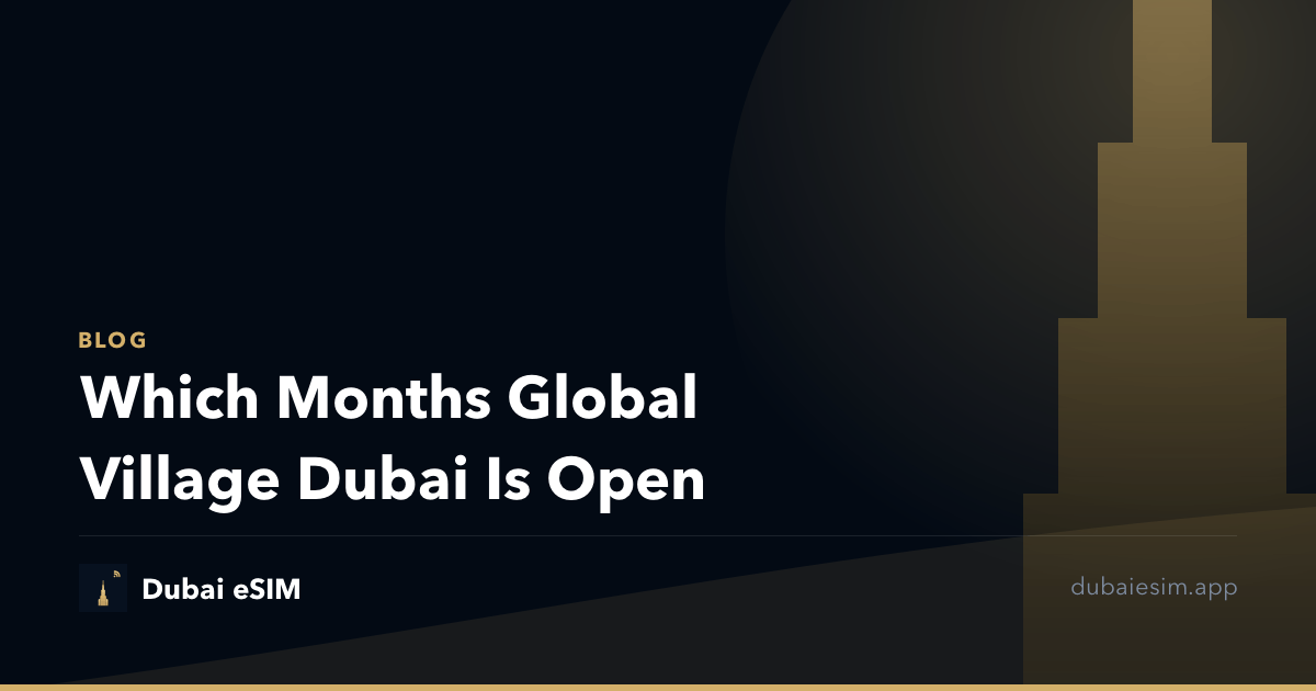 Which Months Global Village Dubai Is Open