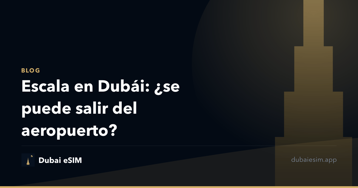 Escala en Dubái: ¿se puede salir del aeropuerto?