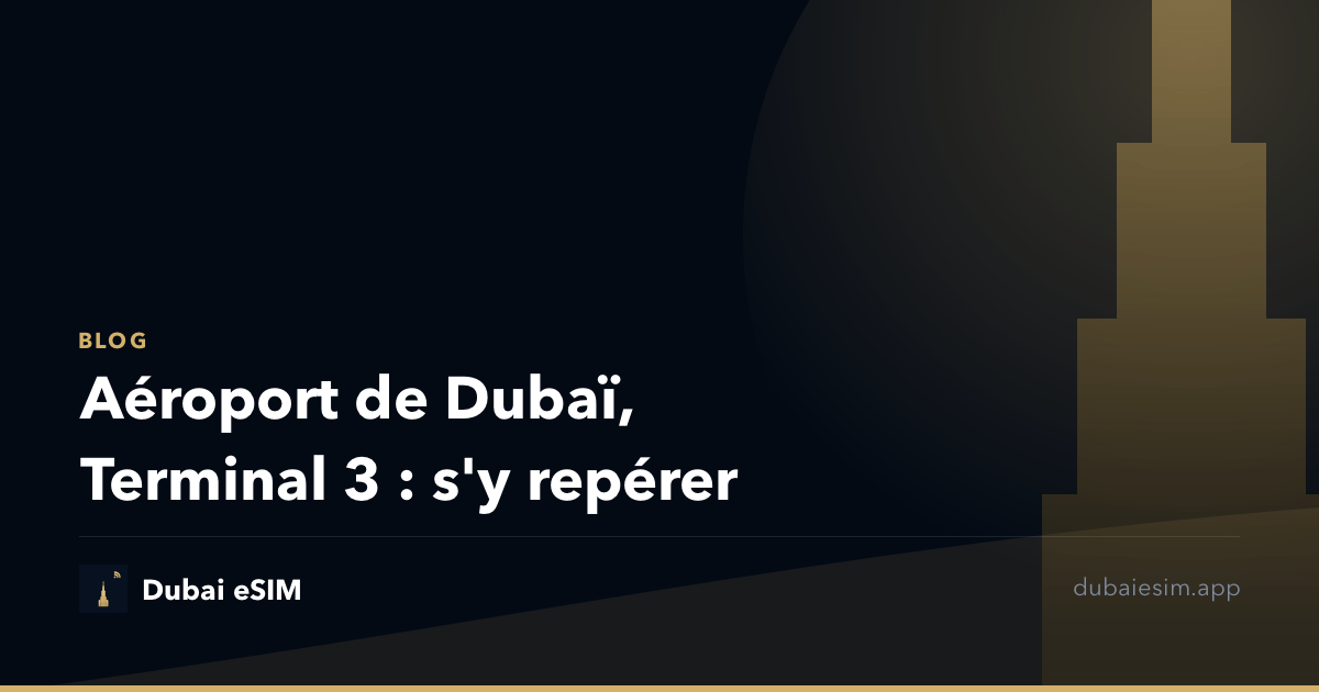 Aéroport de Dubaï, Terminal 3 : s'y repérer
