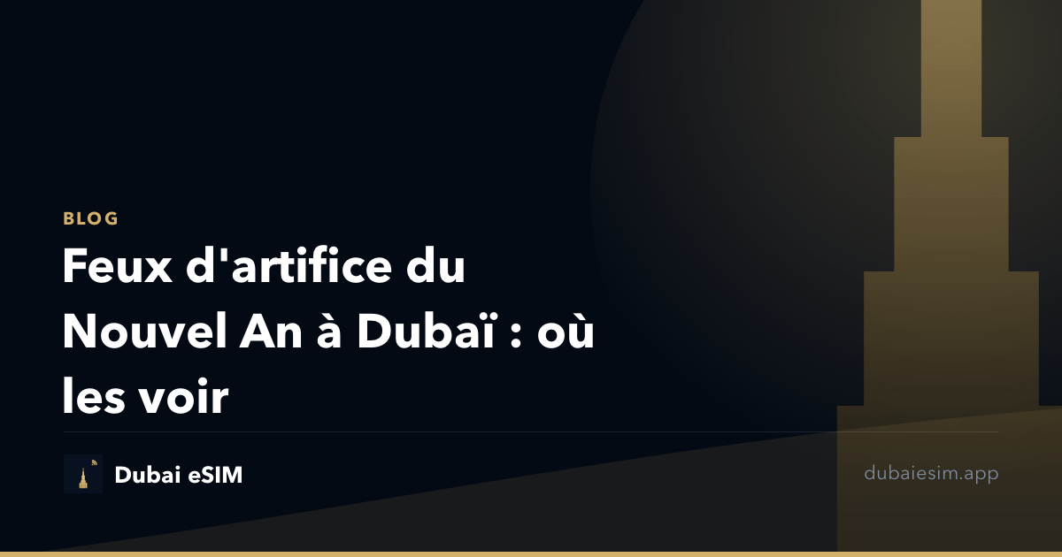 Feux d'artifice du Nouvel An à Dubaï : où les voir