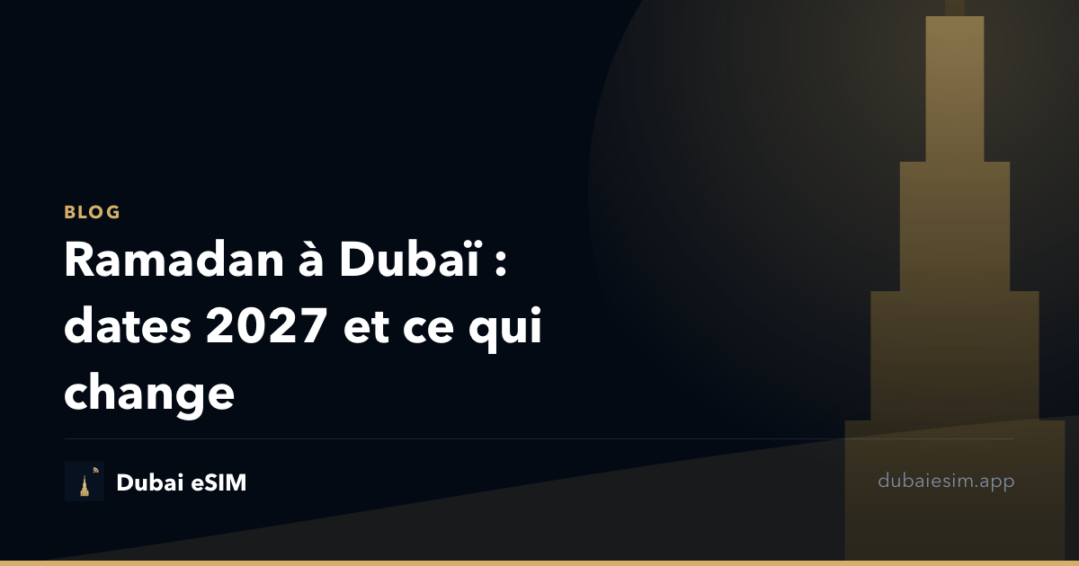 Ramadan à Dubaï : dates 2027 et ce qui change