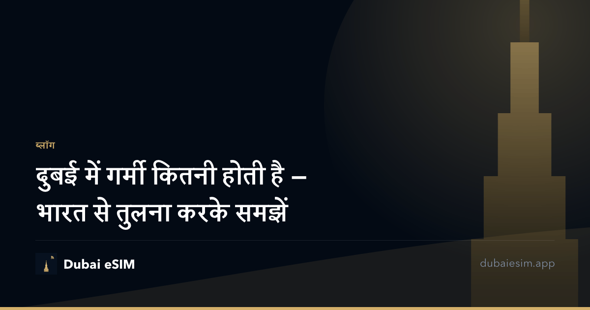 दुबई में गर्मी कितनी होती है — भारत से तुलना करके समझें