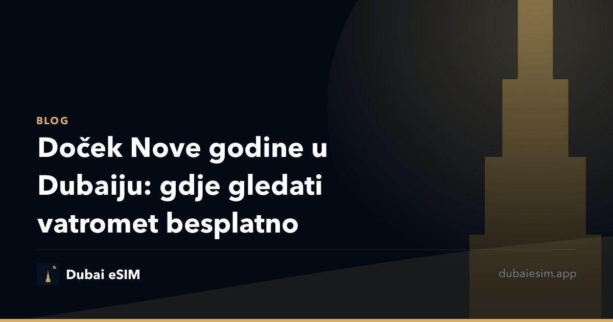 Doček Nove godine u Dubaiju: gdje gledati vatromet besplatno