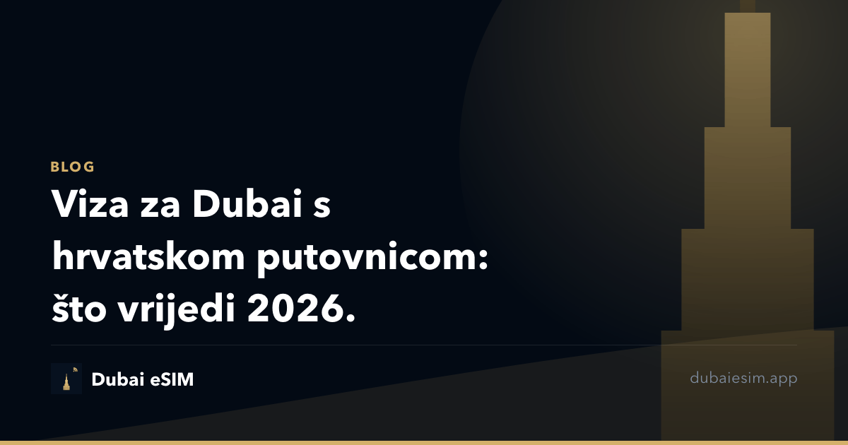 Viza za Dubai s hrvatskom putovnicom: što vrijedi 2026.