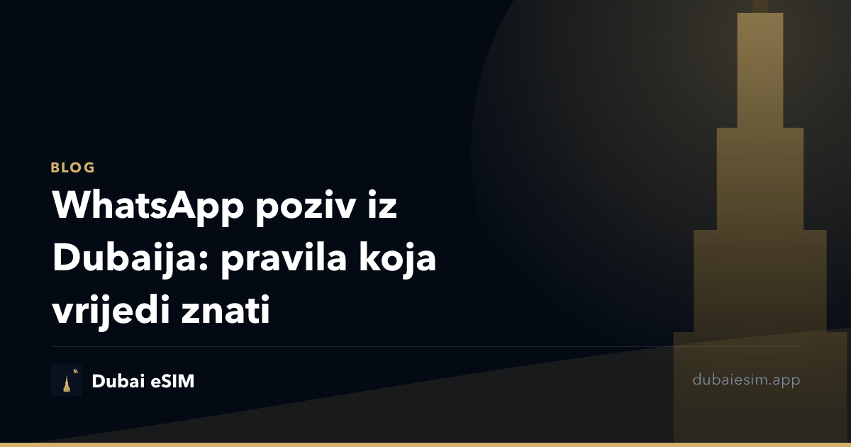 WhatsApp poziv iz Dubaija: pravila koja vrijedi znati
