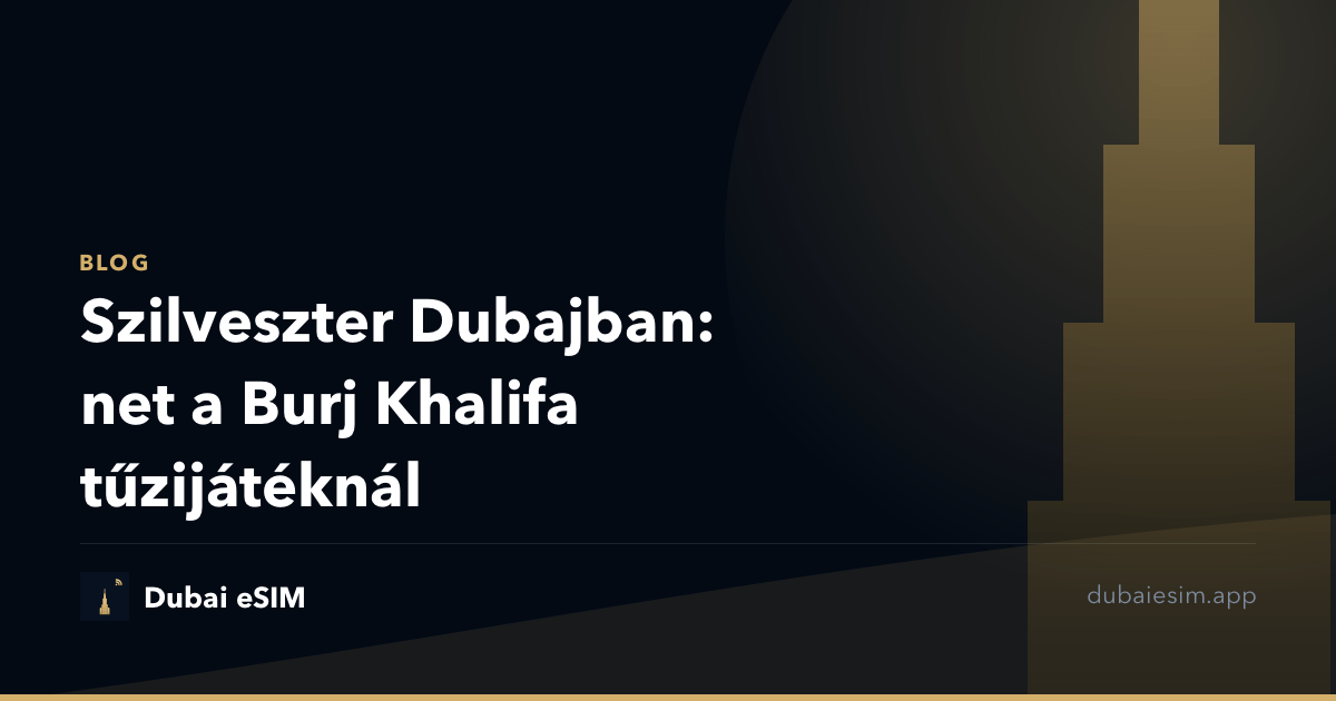 Szilveszter Dubajban: net a Burj Khalifa tűzijátéknál