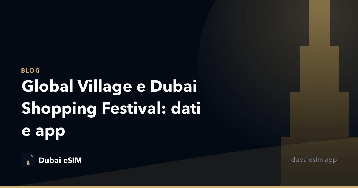 Global Village e Dubai Shopping Festival: dati e app