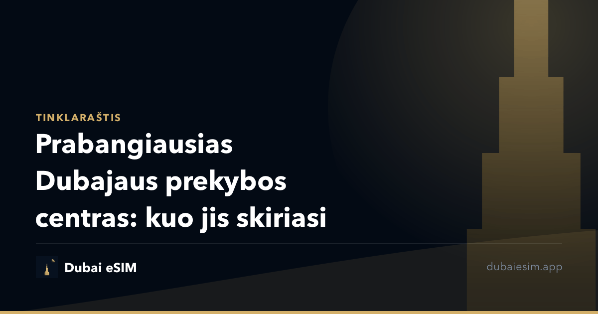 Prabangiausias Dubajaus prekybos centras: kuo jis skiriasi