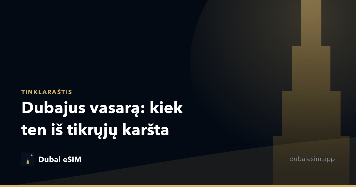 Dubajus vasarą: kiek ten iš tikrųjų karšta