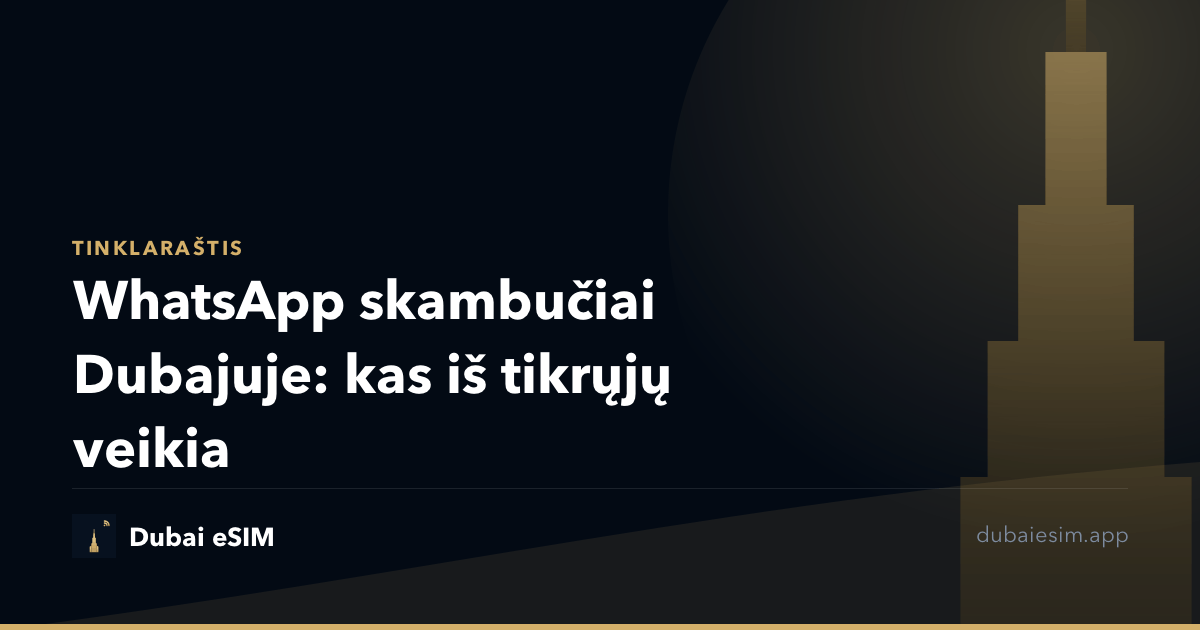 WhatsApp skambučiai Dubajuje: kas iš tikrųjų veikia