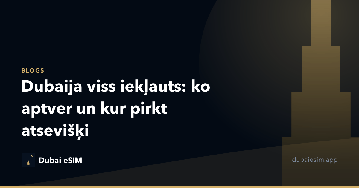 Dubaija viss iekļauts: ko aptver un kur pirkt atsevišķi