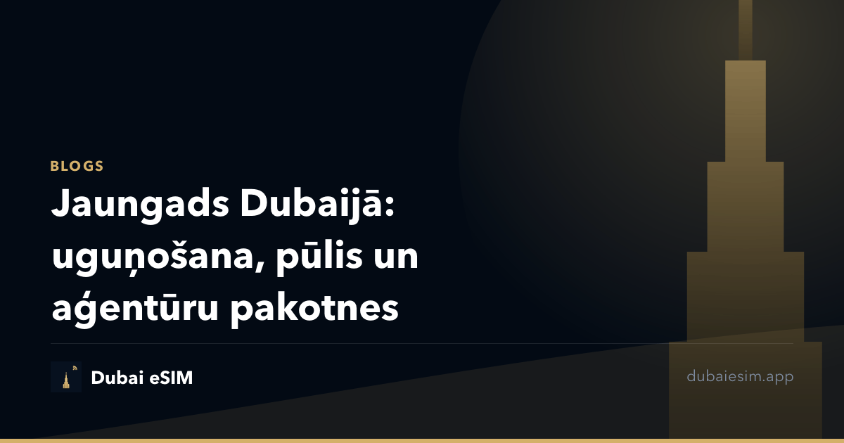 Jaungads Dubaijā: uguņošana, pūlis un aģentūru pakotnes