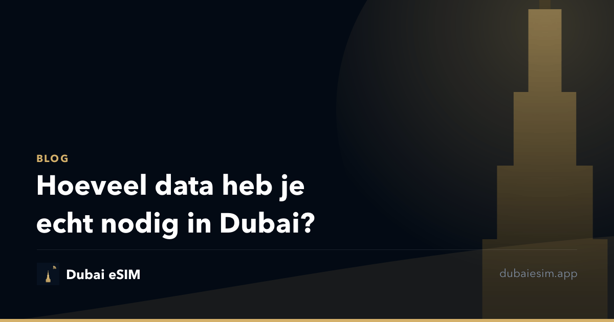 Hoeveel data heb je echt nodig in Dubai?