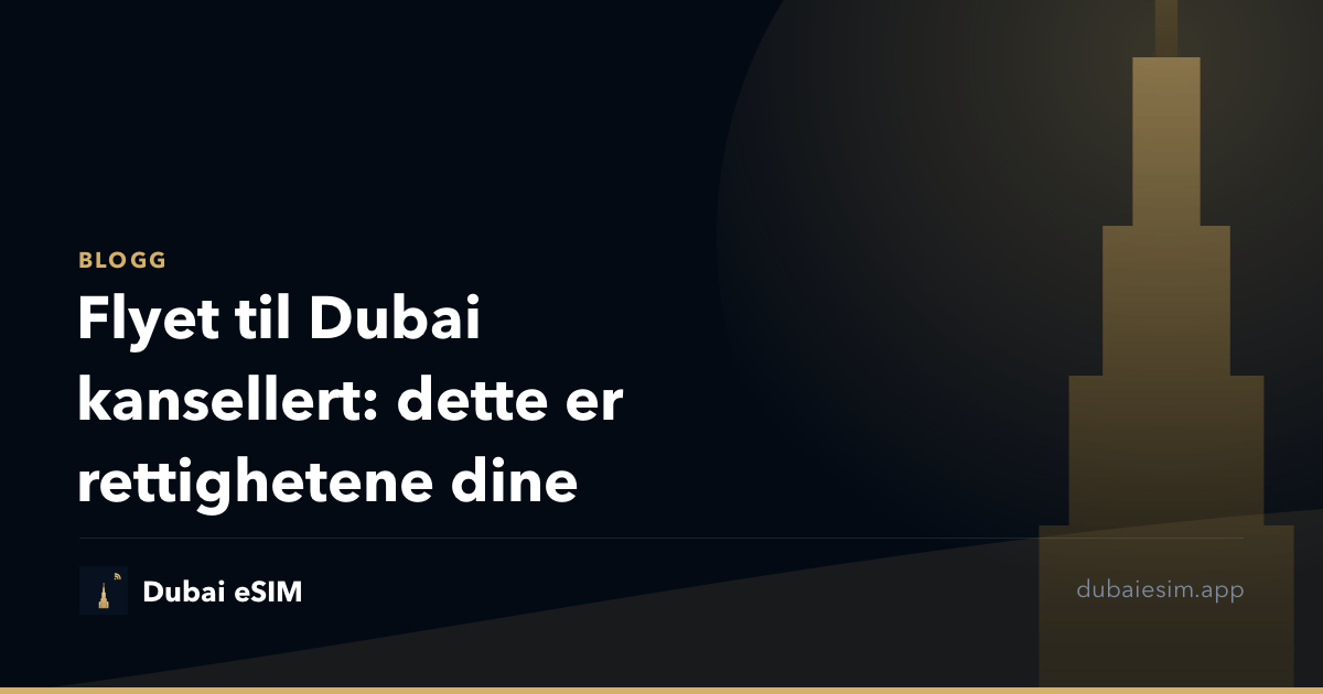 Flyet til Dubai kansellert: dette er rettighetene dine