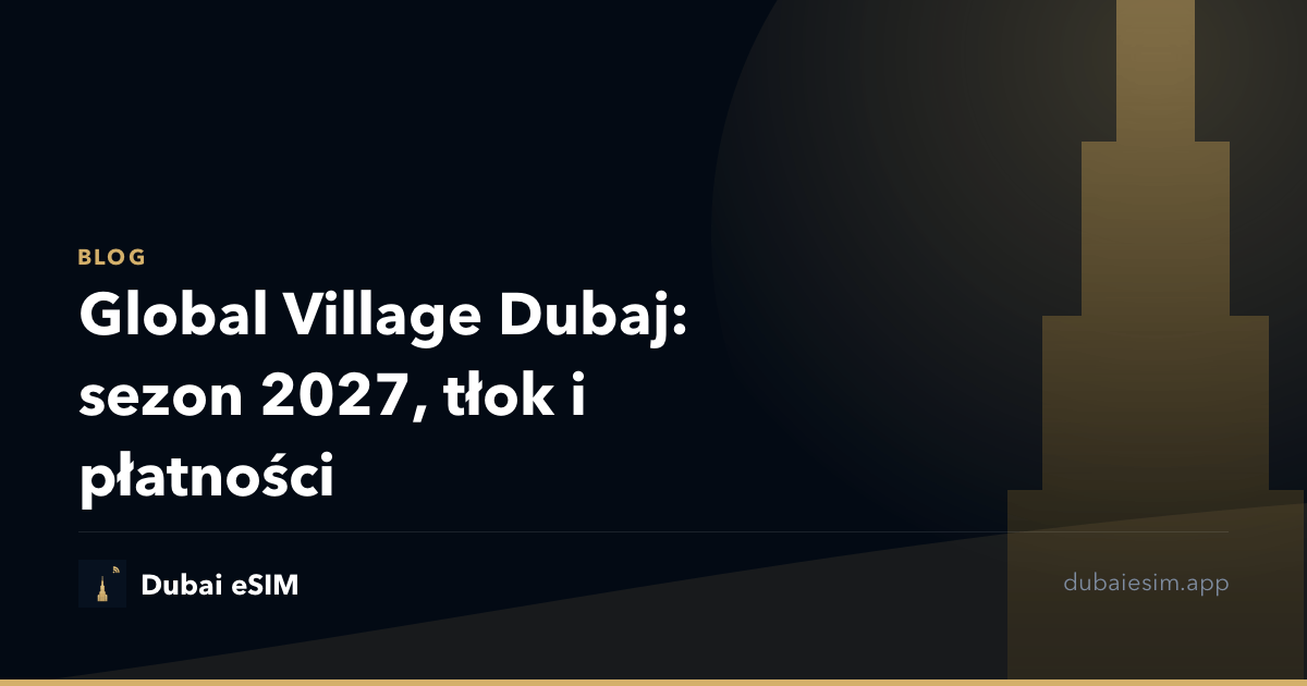 Global Village Dubaj: sezon 2027, tłok i płatności