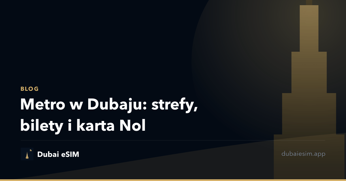 Metro w Dubaju: strefy, bilety i karta Nol