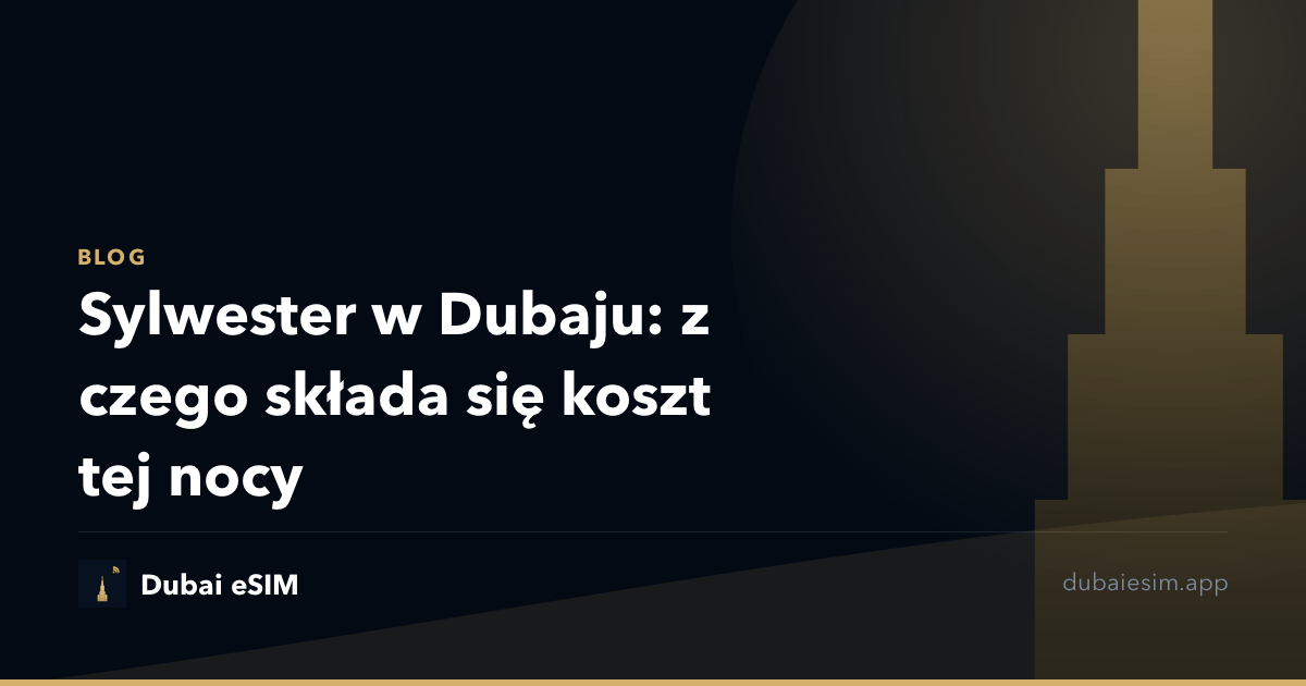 Sylwester w Dubaju: z czego składa się koszt tej nocy