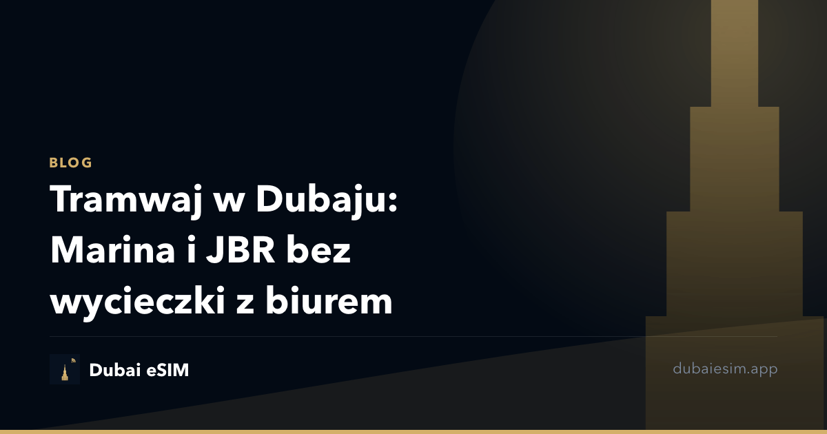 Tramwaj w Dubaju: Marina i JBR bez wycieczki z biurem