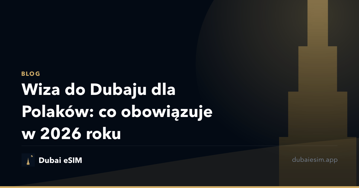Wiza do Dubaju dla Polaków: co obowiązuje w 2026 roku