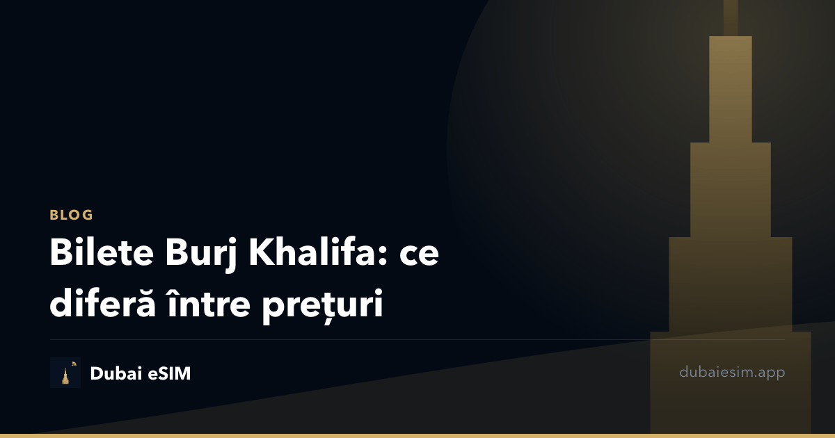 Bilete Burj Khalifa: ce diferă între prețuri