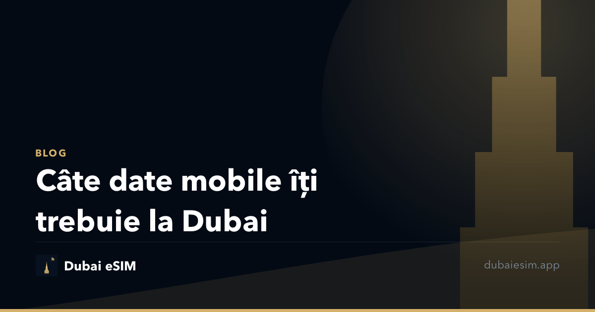 Câte date mobile îți trebuie la Dubai