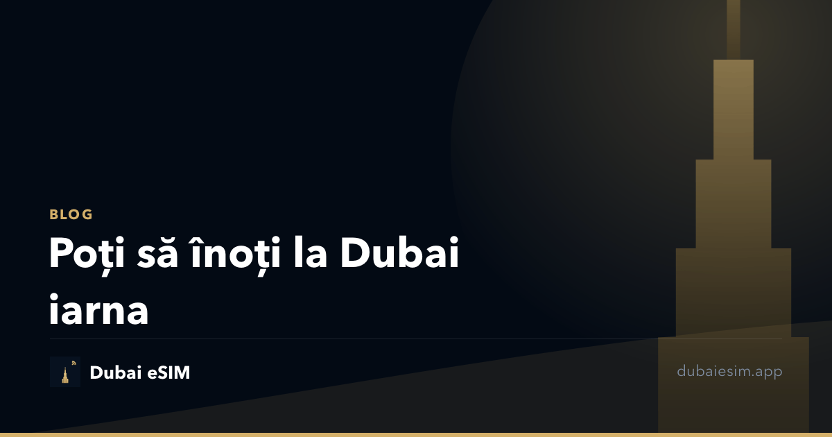 Poți să înoți la Dubai iarna