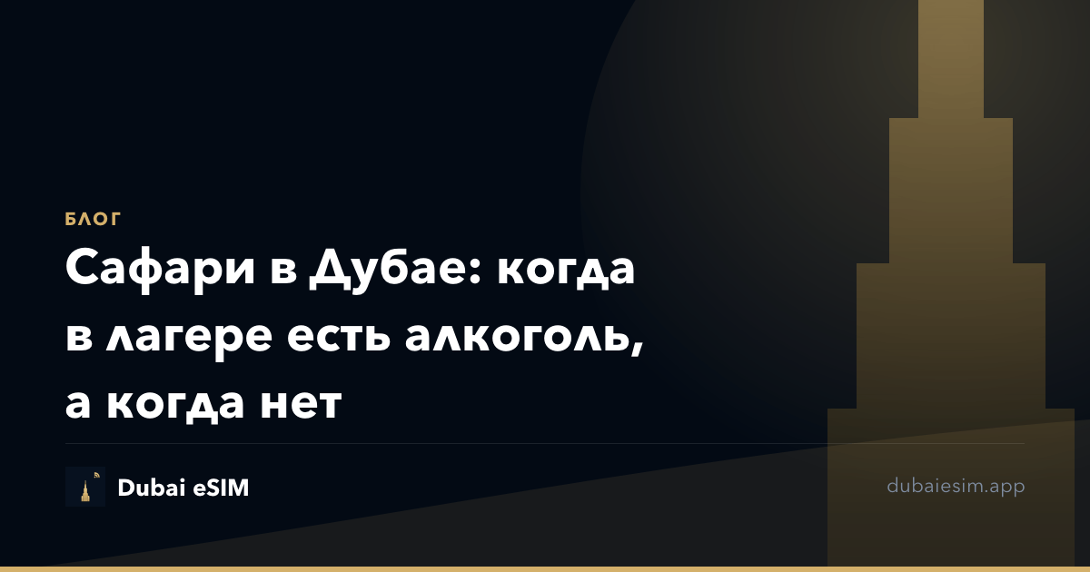 Сафари в Дубае: когда в лагере есть алкоголь, а когда нет