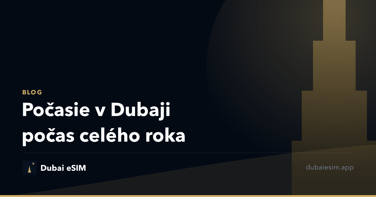 Počasie v Dubaji počas celého roka