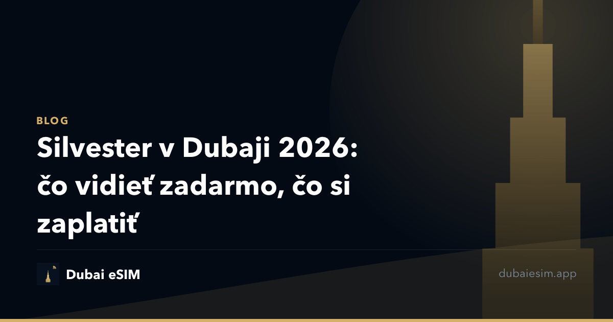 Silvester v Dubaji 2026: čo vidieť zadarmo, čo si zaplatiť