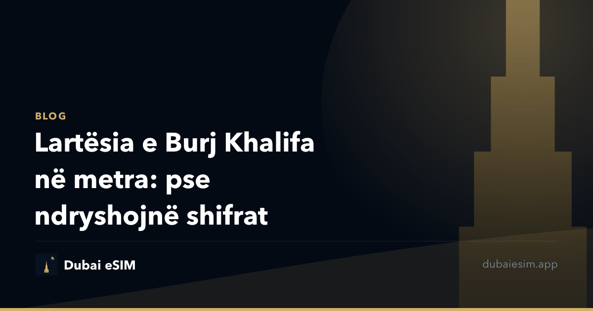 Lartësia e Burj Khalifa në metra: pse ndryshojnë shifrat