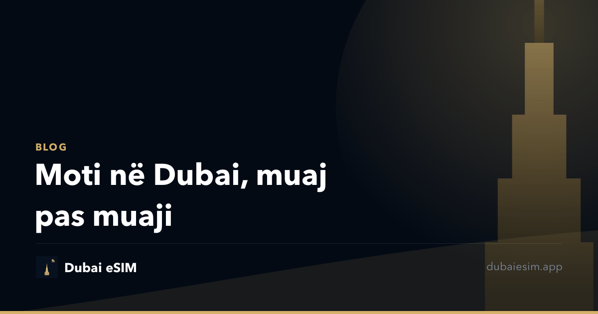 Moti në Dubai, muaj pas muaji