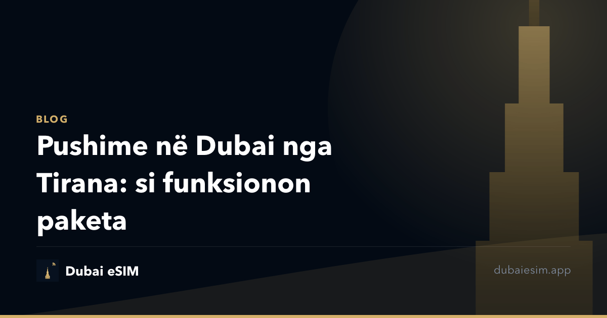 Pushime në Dubai nga Tirana: si funksionon paketa
