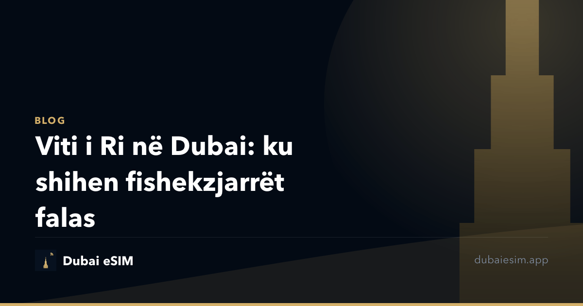 Viti i Ri në Dubai: ku shihen fishekzjarrët falas