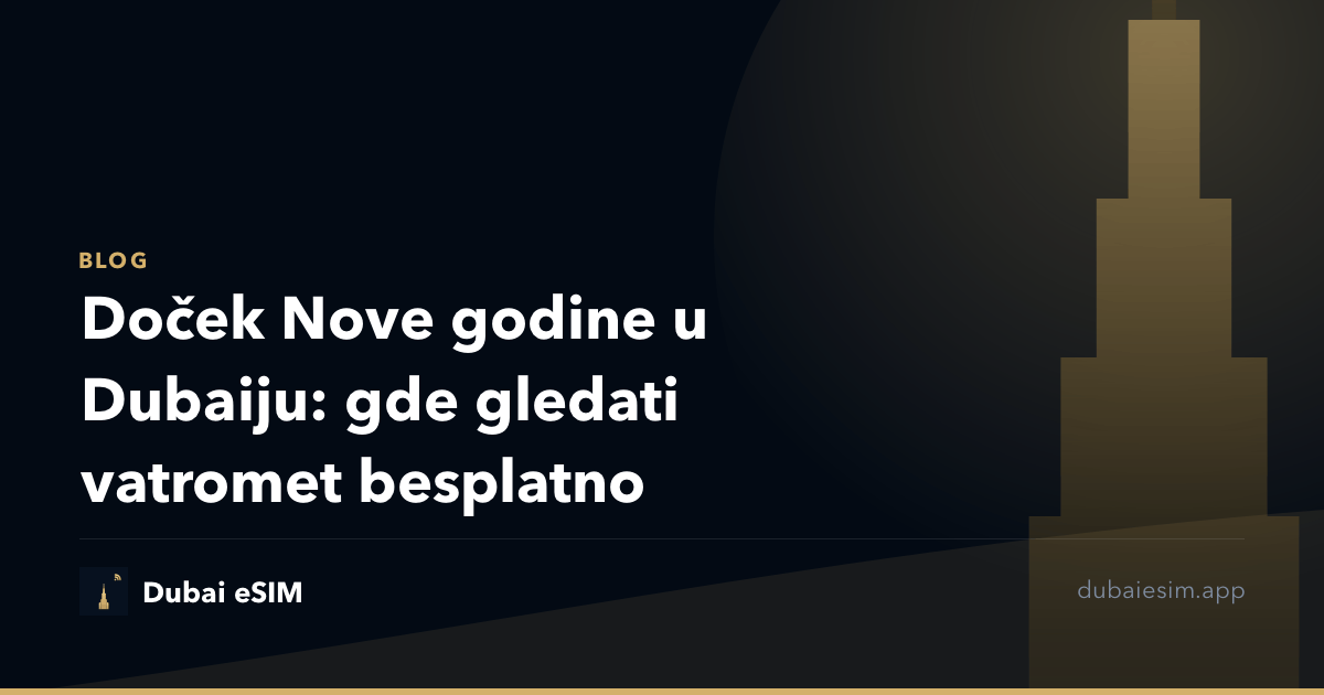 Doček Nove godine u Dubaiju: gde gledati vatromet besplatno