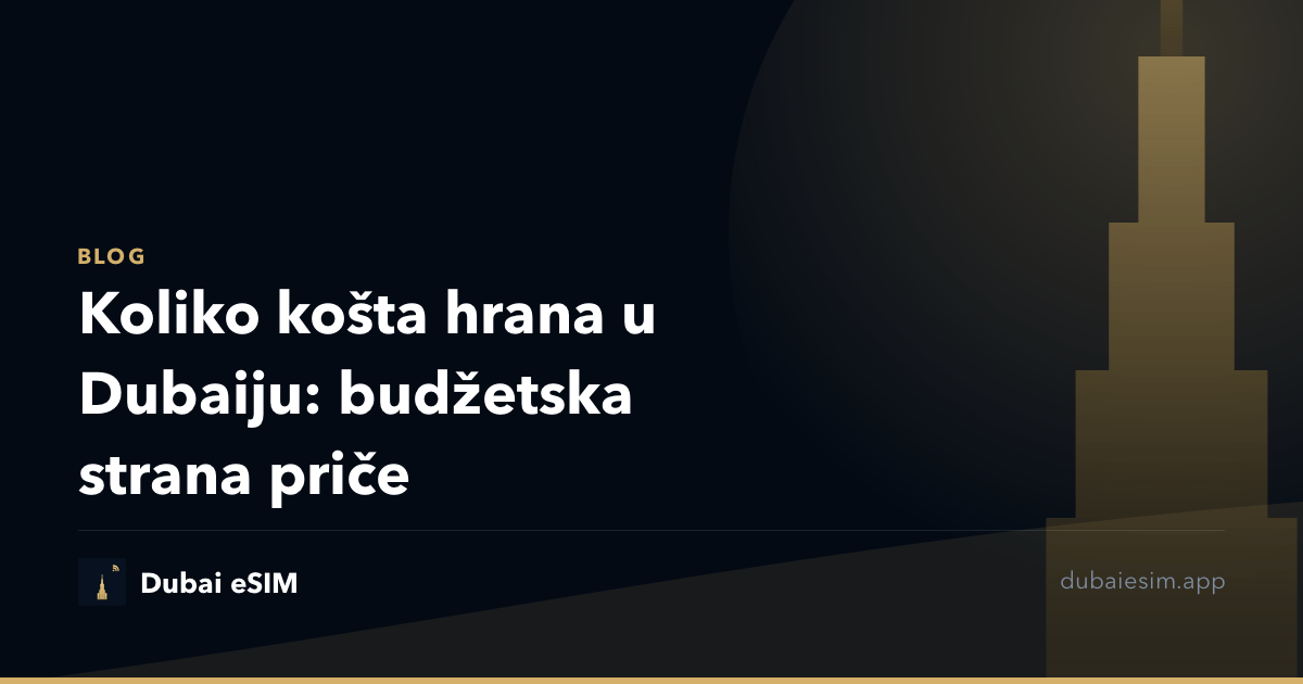 Koliko košta hrana u Dubaiju: budžetska strana priče