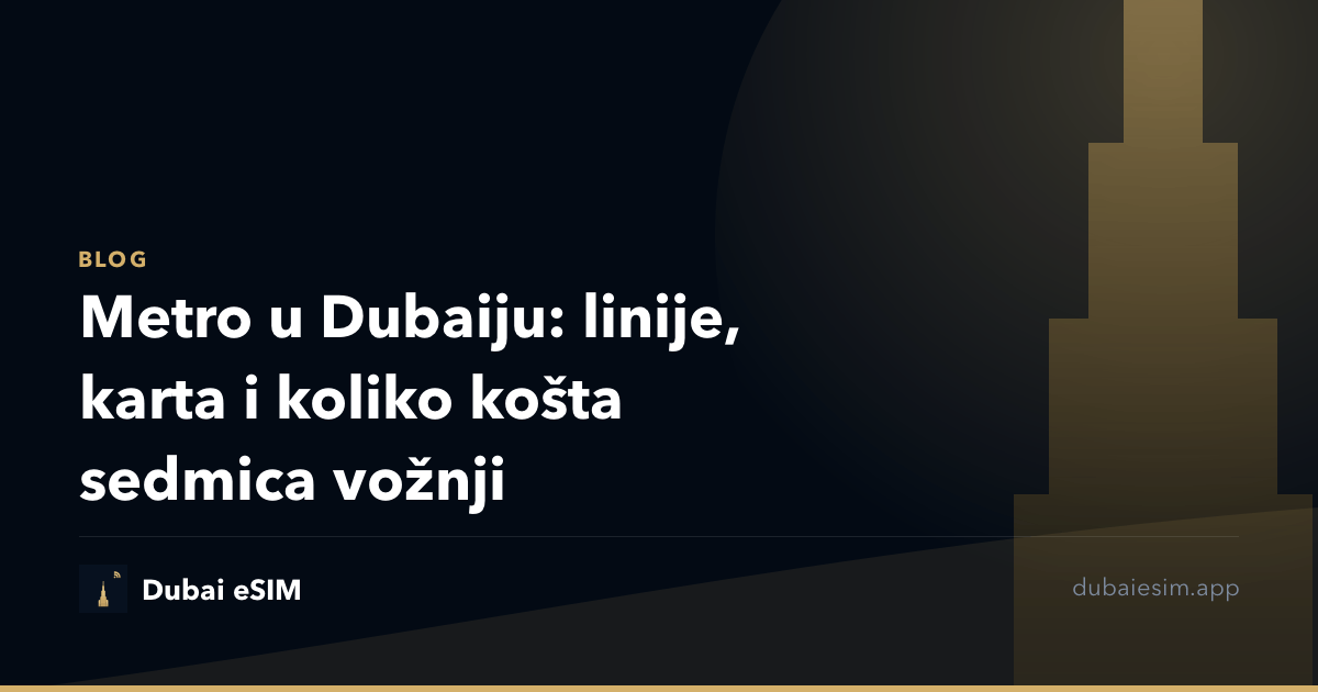 Metro u Dubaiju: linije, karta i koliko košta sedmica vožnji