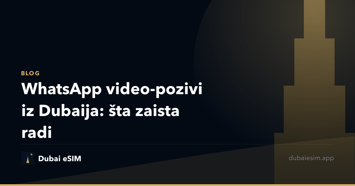 WhatsApp video-pozivi iz Dubaija: šta zaista radi