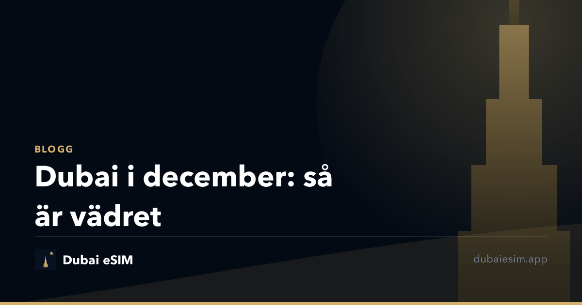 Dubai i december: så är vädret