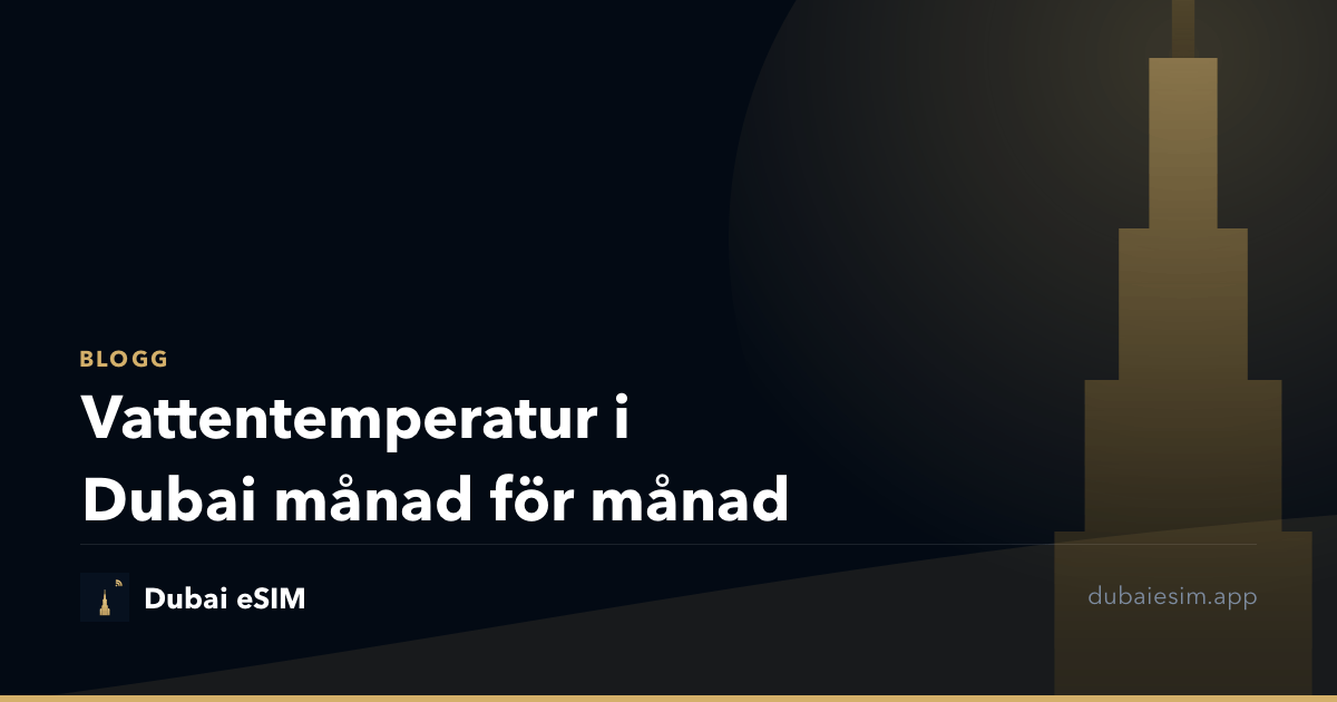Vattentemperatur i Dubai månad för månad
