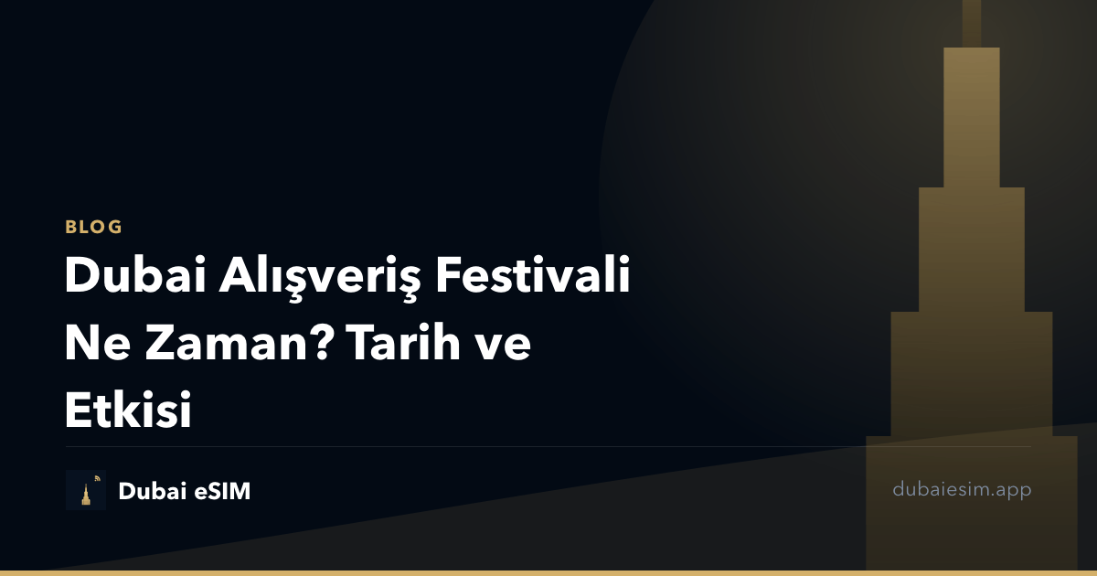 Dubai Alışveriş Festivali Ne Zaman? Tarih ve Etkisi