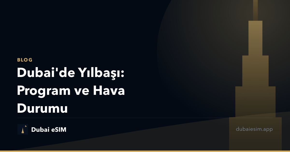 Dubai'de Yılbaşı: Program ve Hava Durumu
