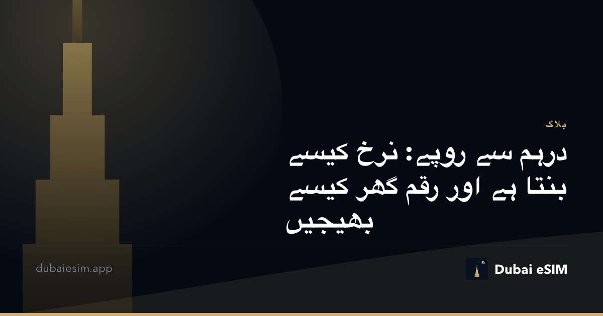 درہم سے روپے: نرخ کیسے بنتا ہے اور رقم گھر کیسے بھیجیں