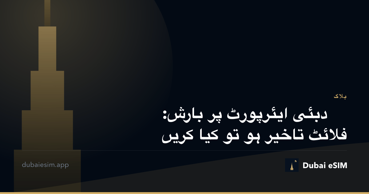 دبئی ایئرپورٹ پر بارش: فلائٹ تاخیر ہو تو کیا کریں