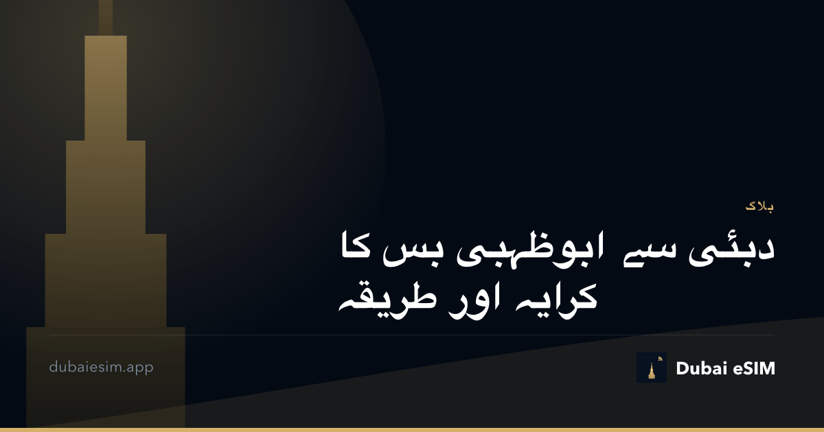 دبئی سے ابوظہبی بس کا کرایہ اور طریقہ
