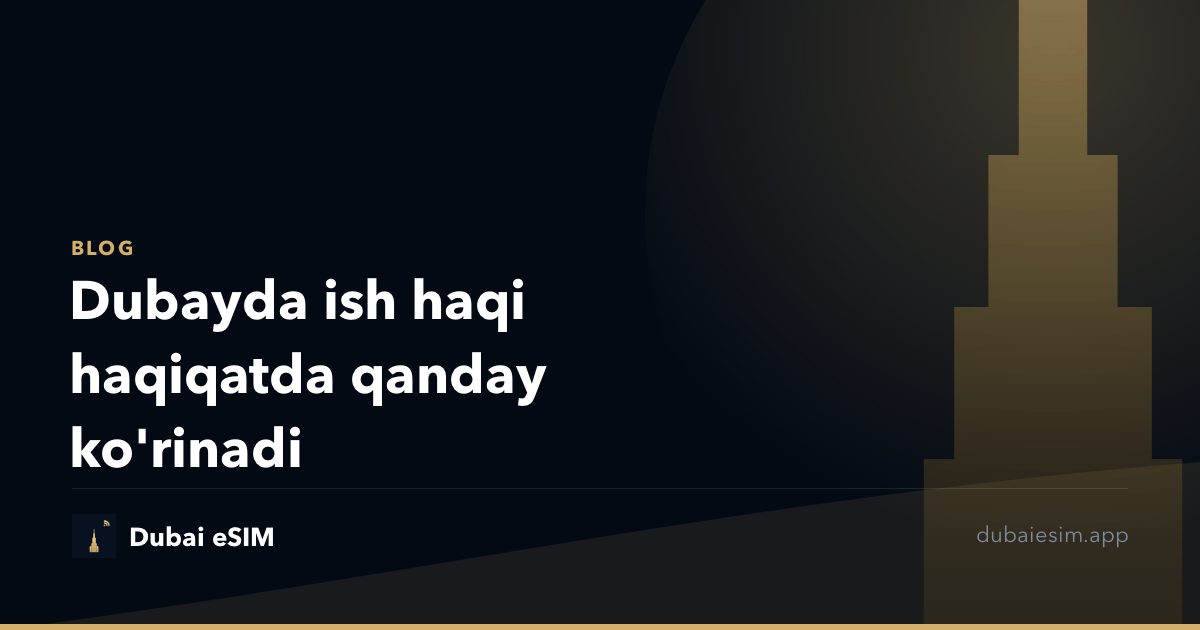 Dubayda ish haqi haqiqatda qanday ko'rinadi