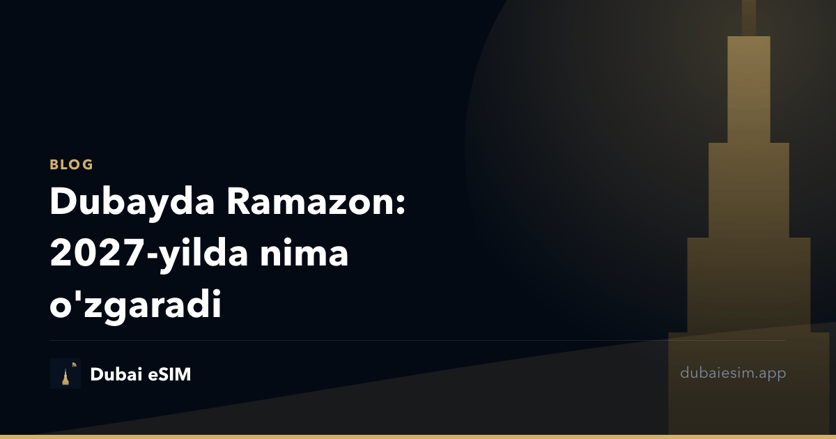 Dubayda Ramazon: 2027-yilda nima o'zgaradi